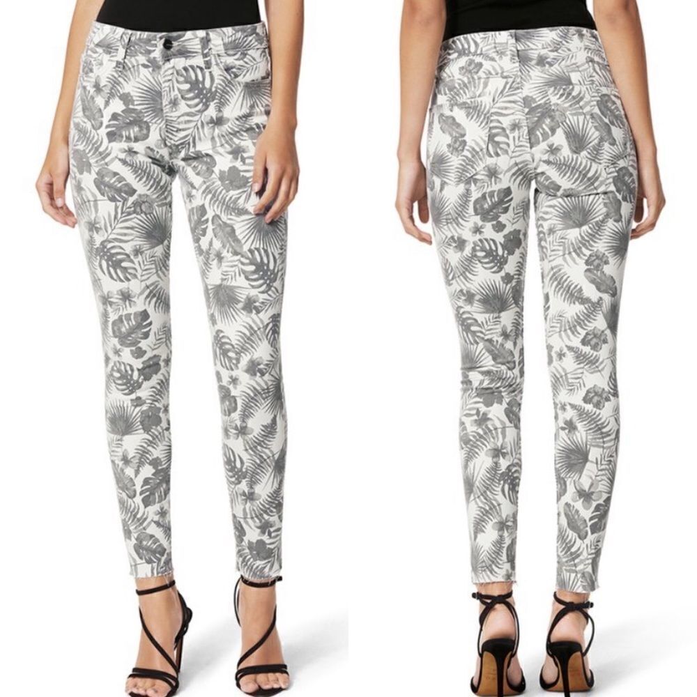 🆕 Joe’s Jeans Tropical The Icon Midrise Raw-cuff Skinny Crop